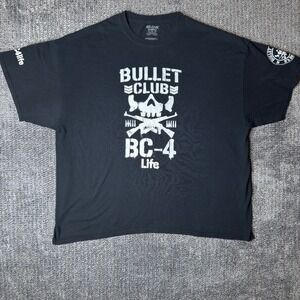 Bullet Club BC-4 Life NJPW Wrestling T-Shirt Mens 3XL Black "Takeover" Tee